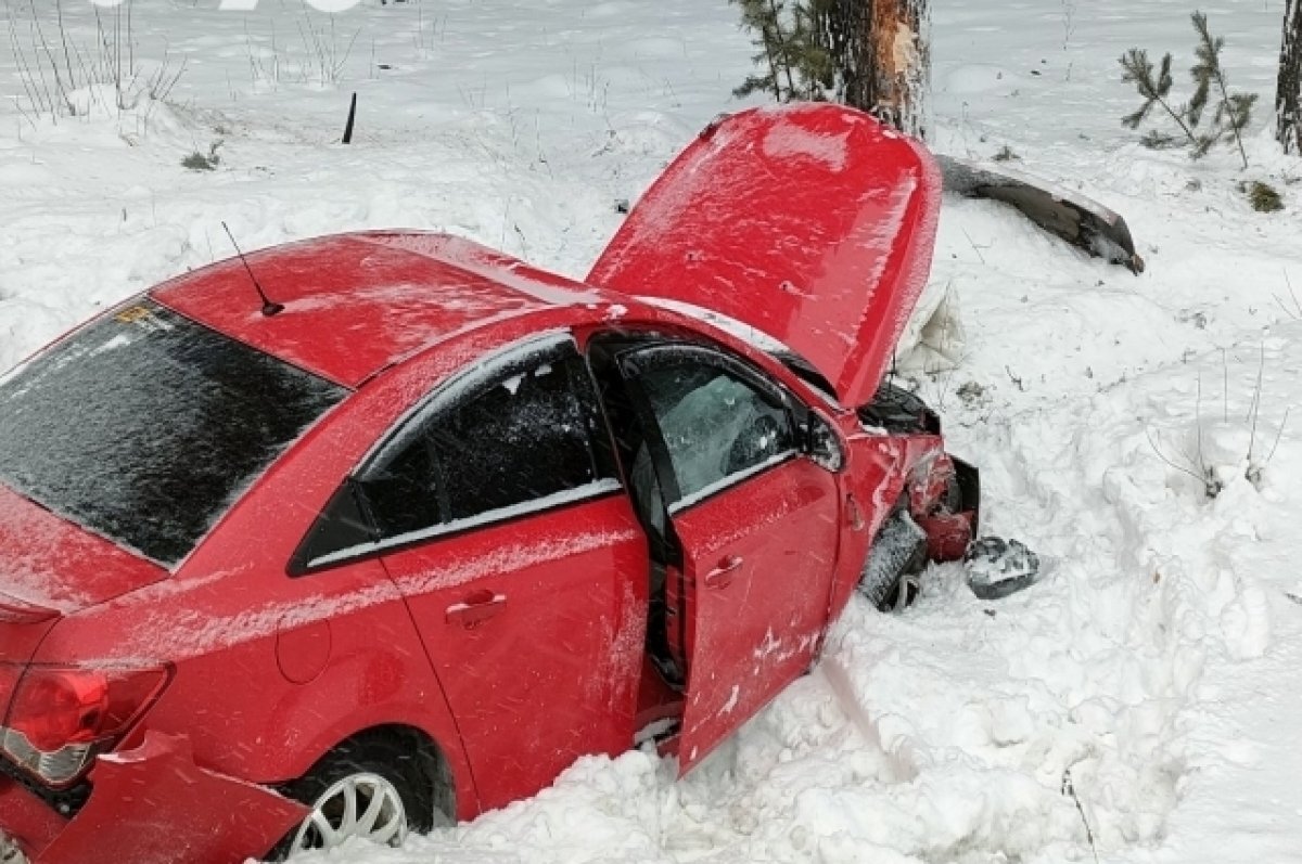    В Томске недалеко от Северского КП водитель не справился с управлением