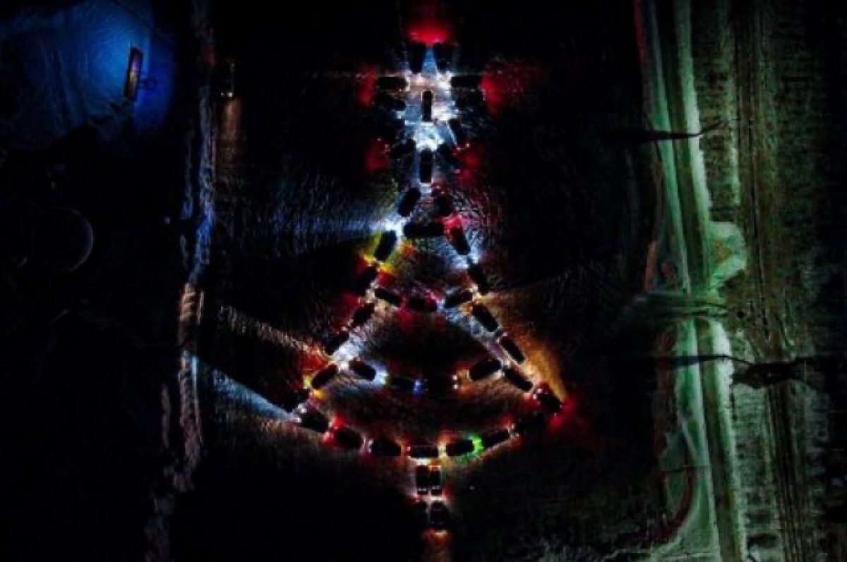    В Коврове 40 машин приняли участие в новогоднем флешмобе «Автоёлка»