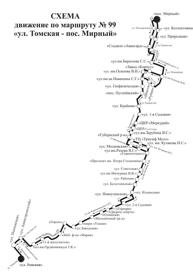 Саратов маршрут 72 схема