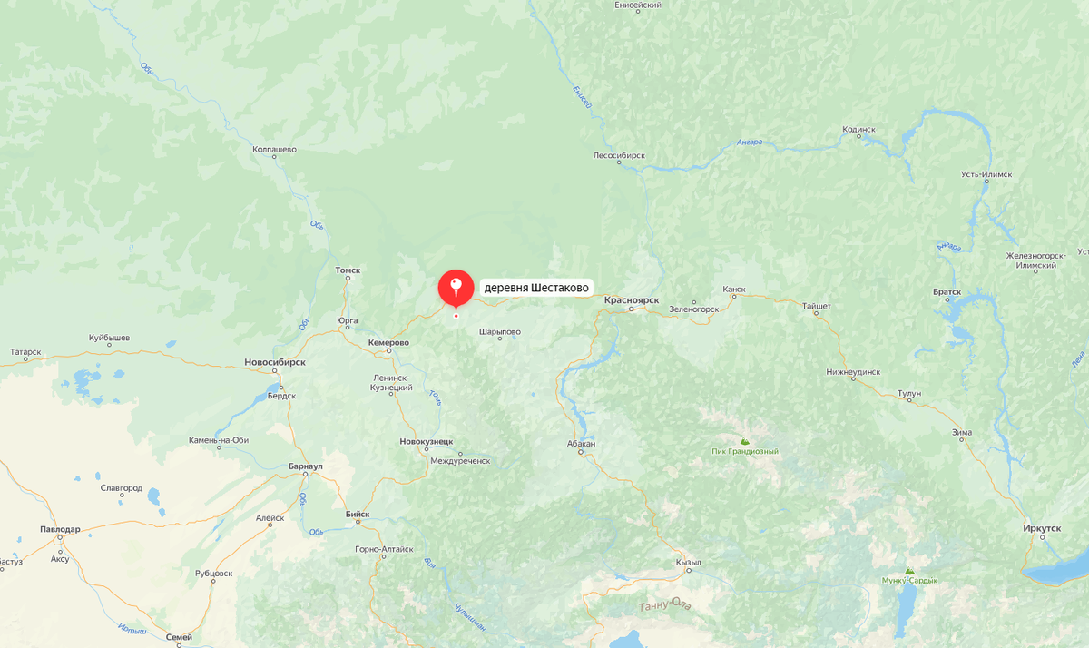 Местонахождение Шестаково на карте