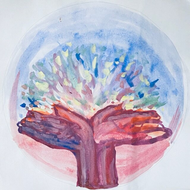 Рисунок автора неведущей рукой.