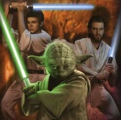 Йода, Энакин и Оби-Ван во время миссии на Маване