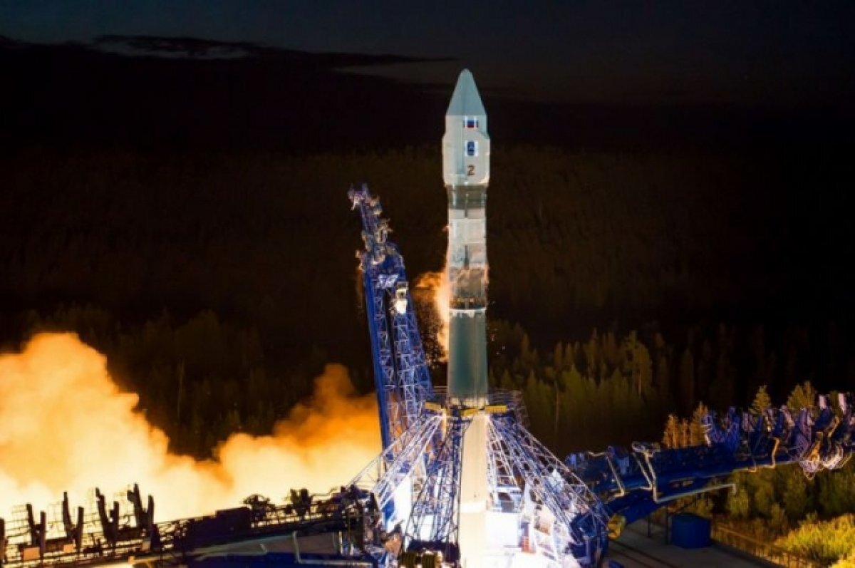    Пуск ракеты-носителя «Союз-2.1в» с космодрома Плесецк.