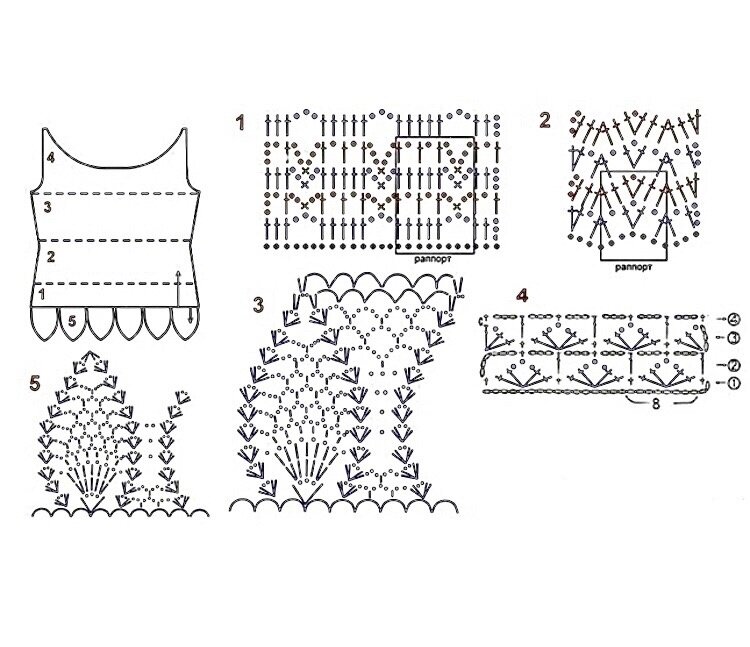 Вязание маек крючком с описанием: 24 модели со схемами и видео мк для начинающих