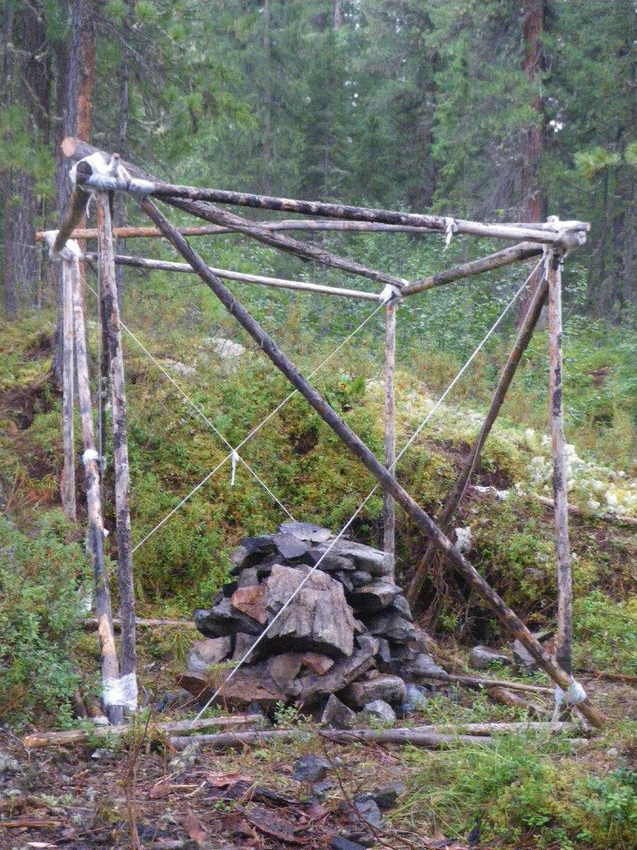 Вот так выглядел каркас нашей баньки!