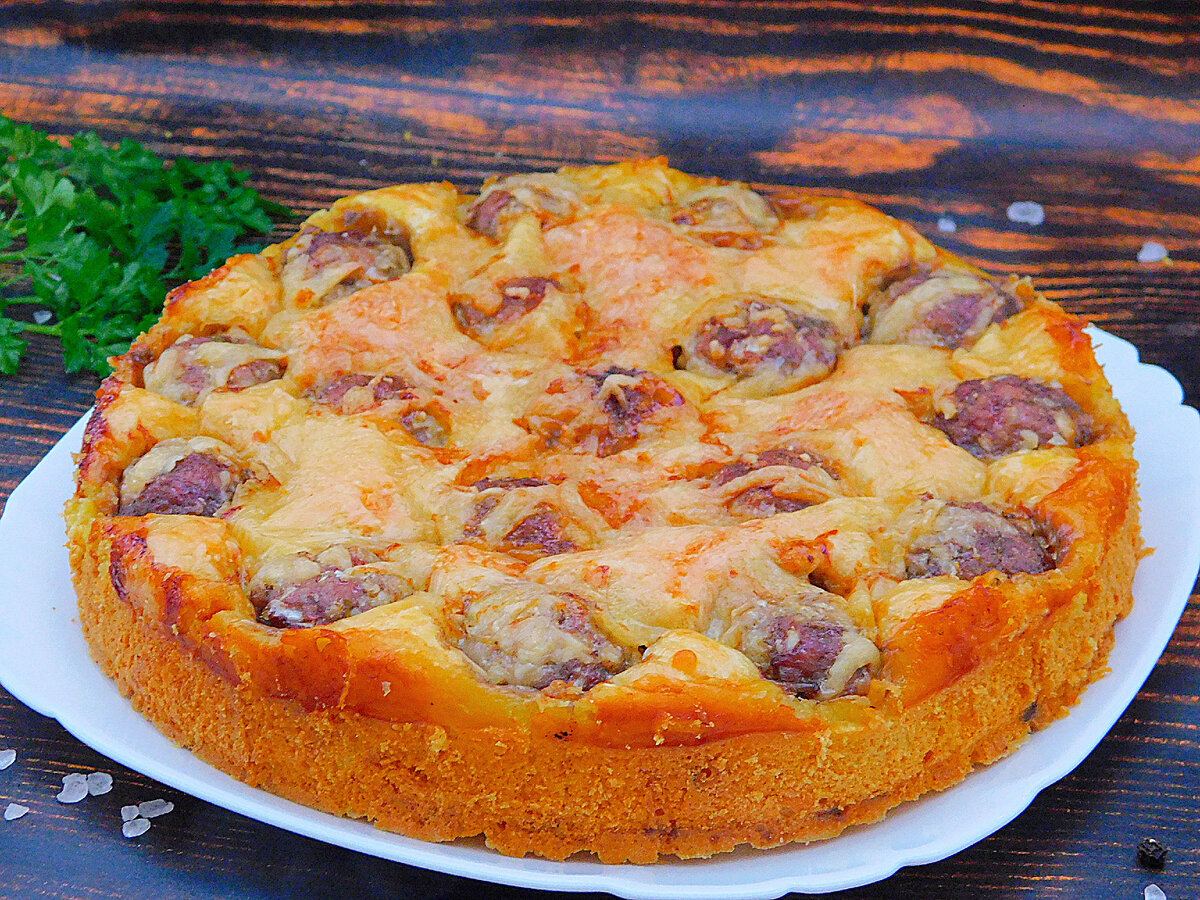 пирог с фрикадельками