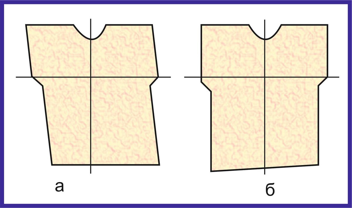 Перекос вязаного полотна узор рис