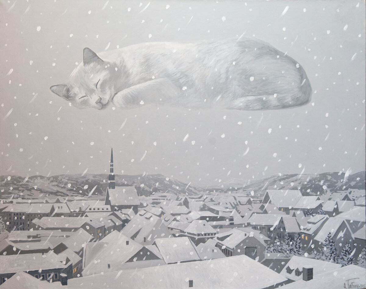 Безлуние (акрил на холсте, 100х90 см)