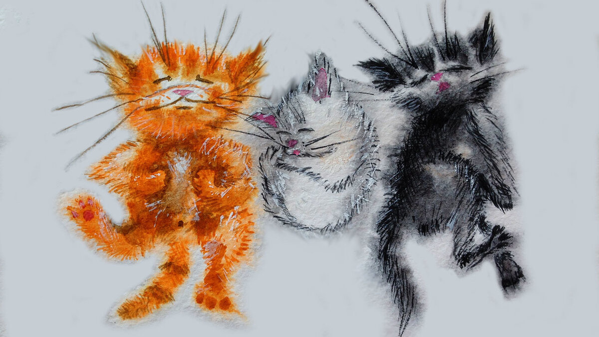 Картинки про мотивацию у меня нет. Пусть будут мои котики как символ спящих - полезных - привычек, которые потом проснулись и кааааак прыгнут. :-)