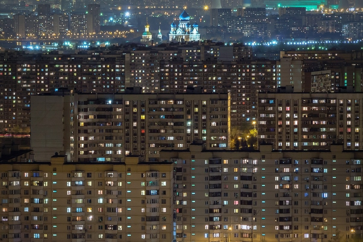 Москва с окна дома