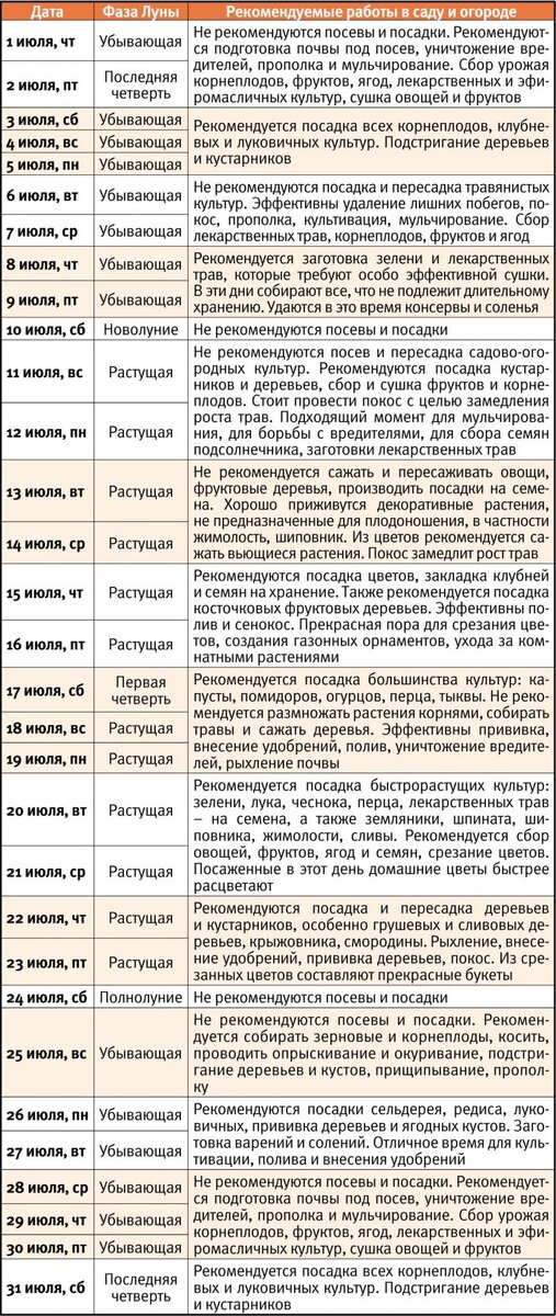 Календарь стрижек окраски