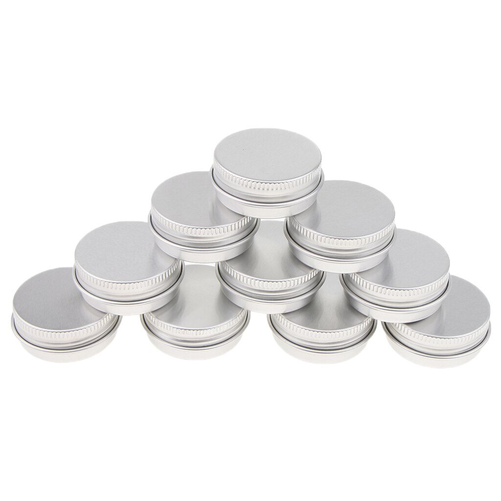 Пустые железные баночки для косметики