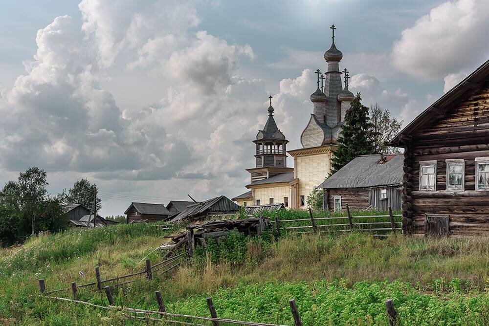 Церковь в деревне Кимжа Архангельская область