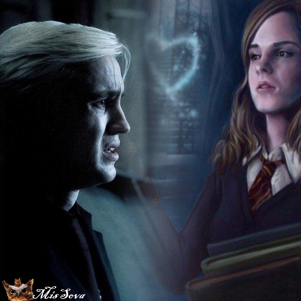 Драко и Гермиона - идеальная пара. По крайней мере, так думают фанаты серии. Коллаж автора