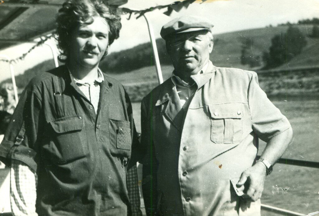 Николай Новиков и Николай Рыбников на теплоходе, 1989 год. Автор фото - Игорь Серов. Источник фото: russiainphoto.ru