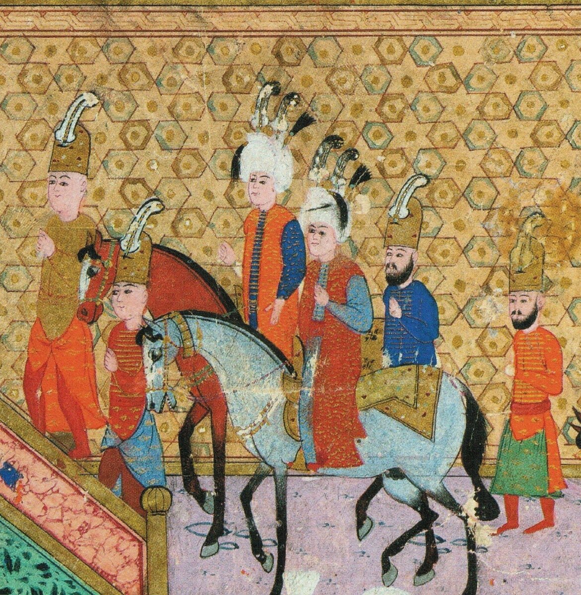  Миниатюра два сына султана Сулеймана.