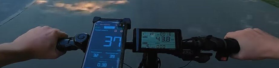 Результат проверки на максимальную скорость: 43,6 км/ч