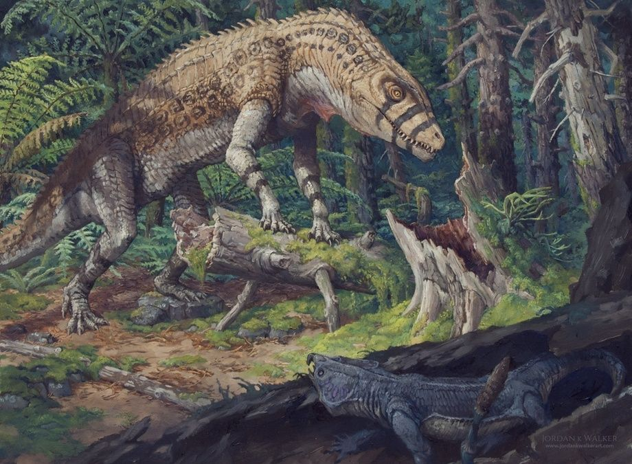 Постозух: Мегахищник триасового периода. Двуногий крокодил длиной в шесть метров, которому по зубам были крупнейшие животные его времени5