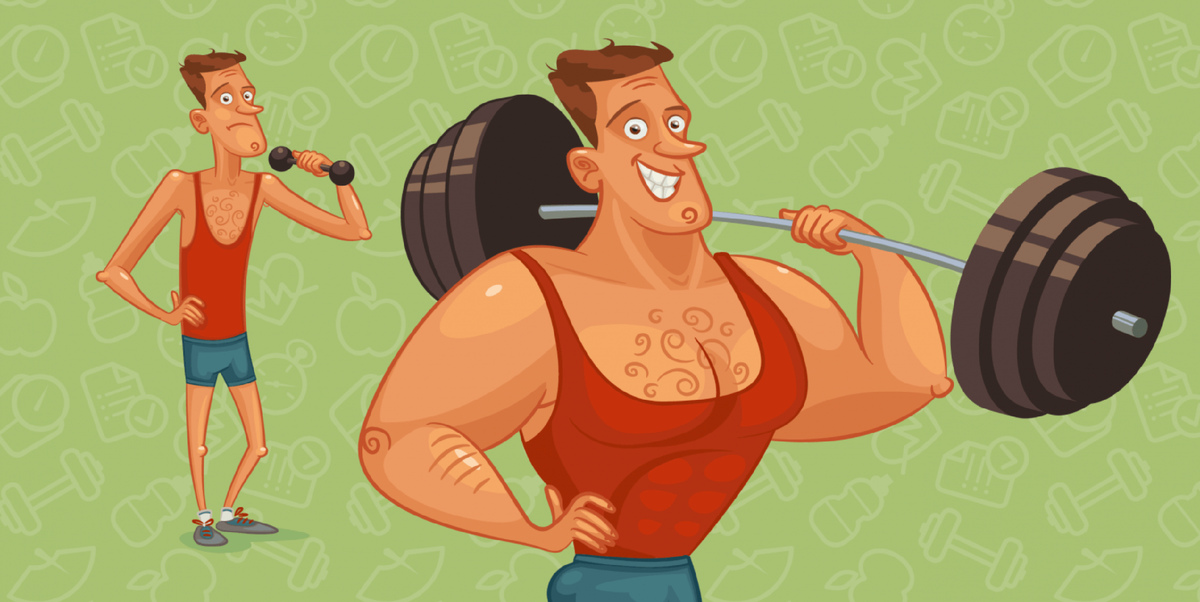 Качок-то уже много лет занимается и ходит в зал практически каждый день, как на работу. А вы хотите такой же результат быстро и практически без усилий?