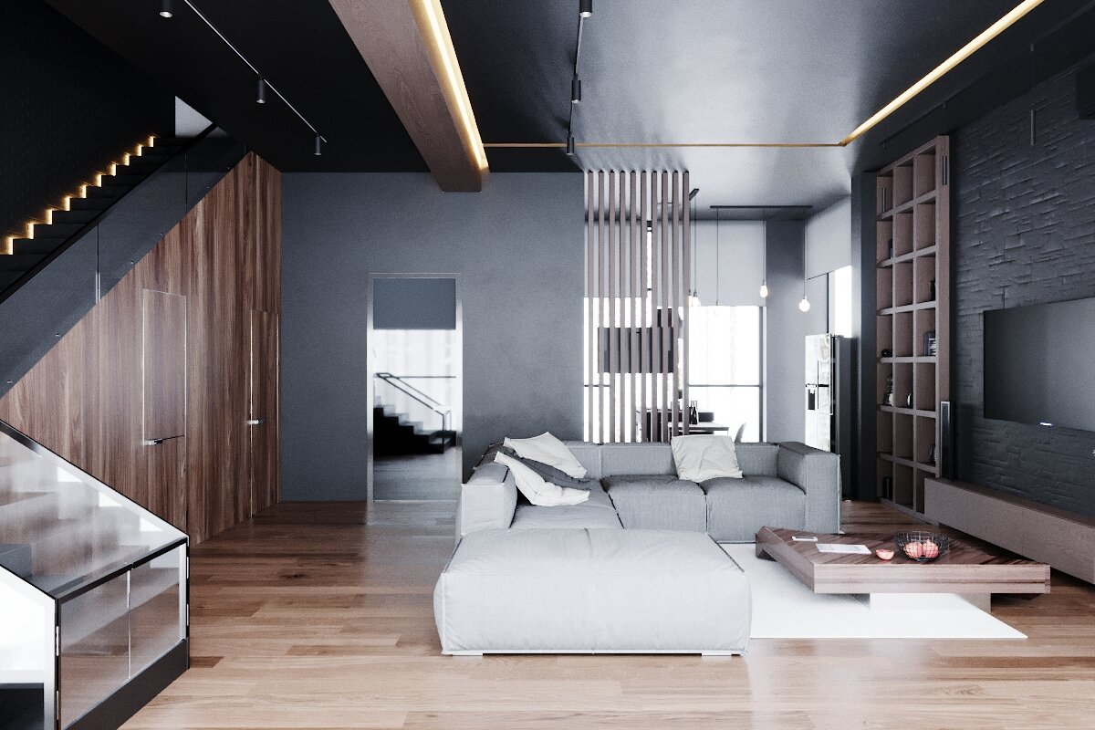 Гостиная на 1 этаже