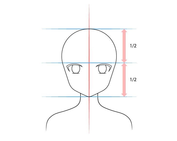 Как рисовать лицо девушки аниме?