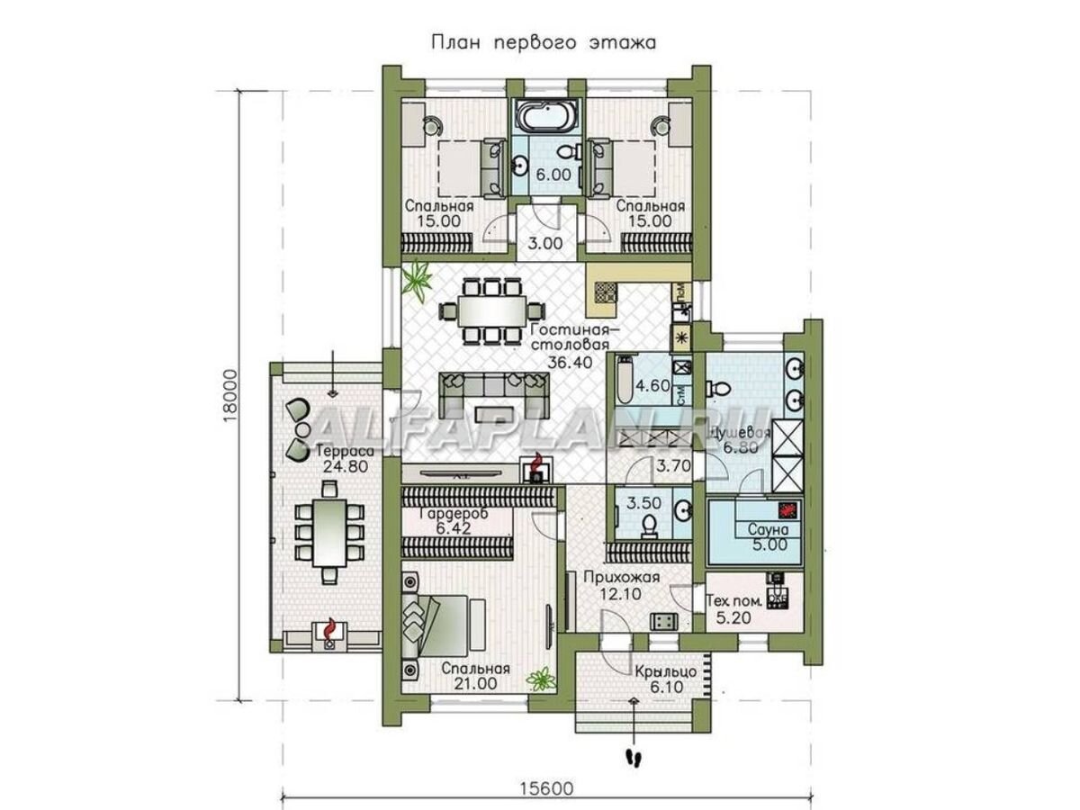 Планировка дома по проекту "Аркада" 645А © Владимир Тарасов 2020г. 