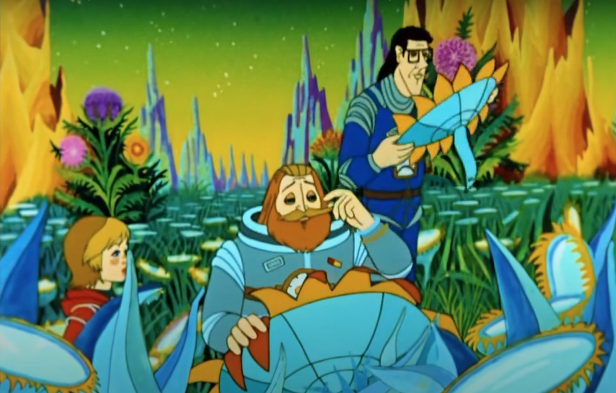 Кадр из мультфильма «Тайна третьей планеты», 1981 г.