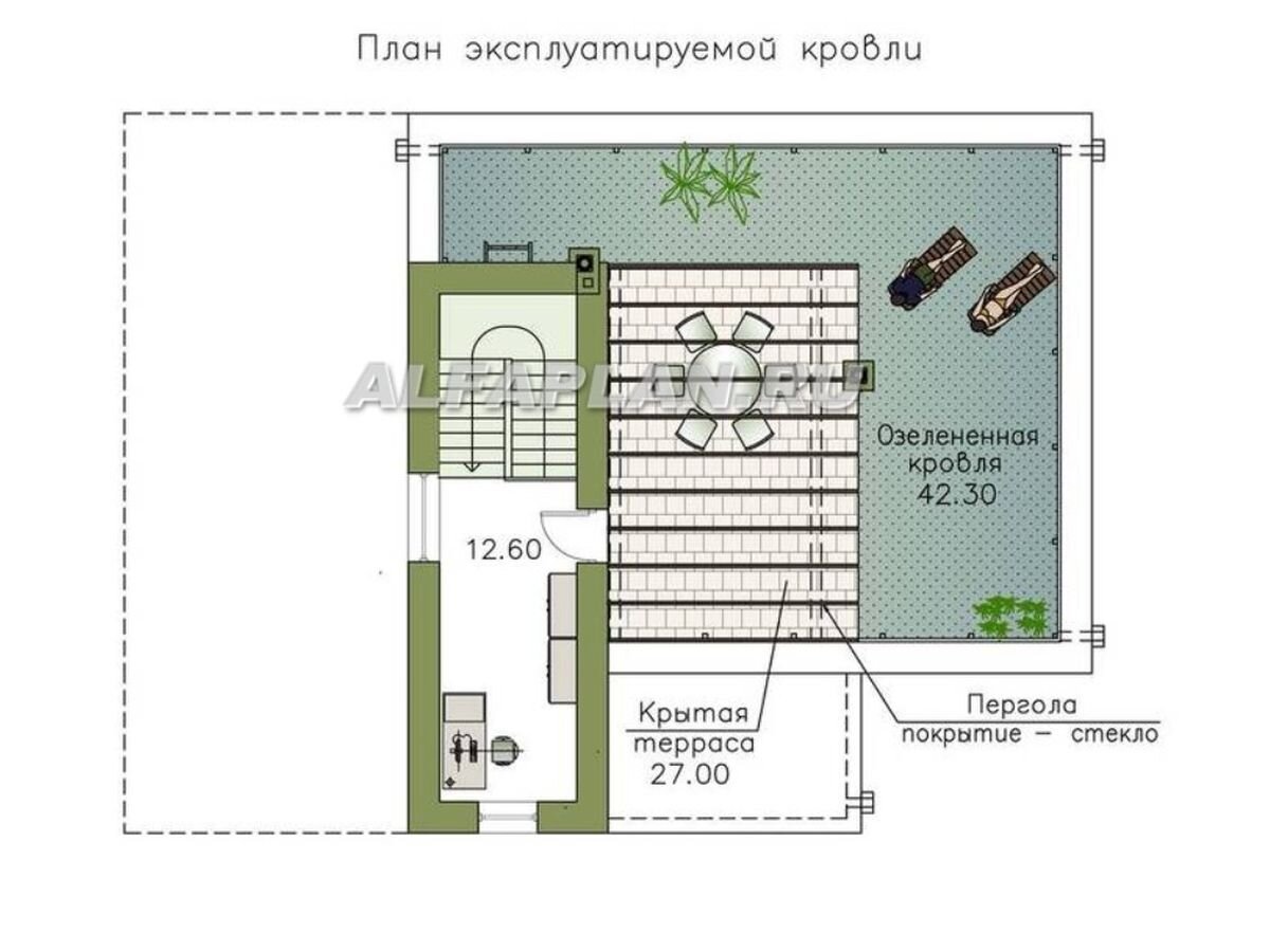 Эксплуатируемая кровля план