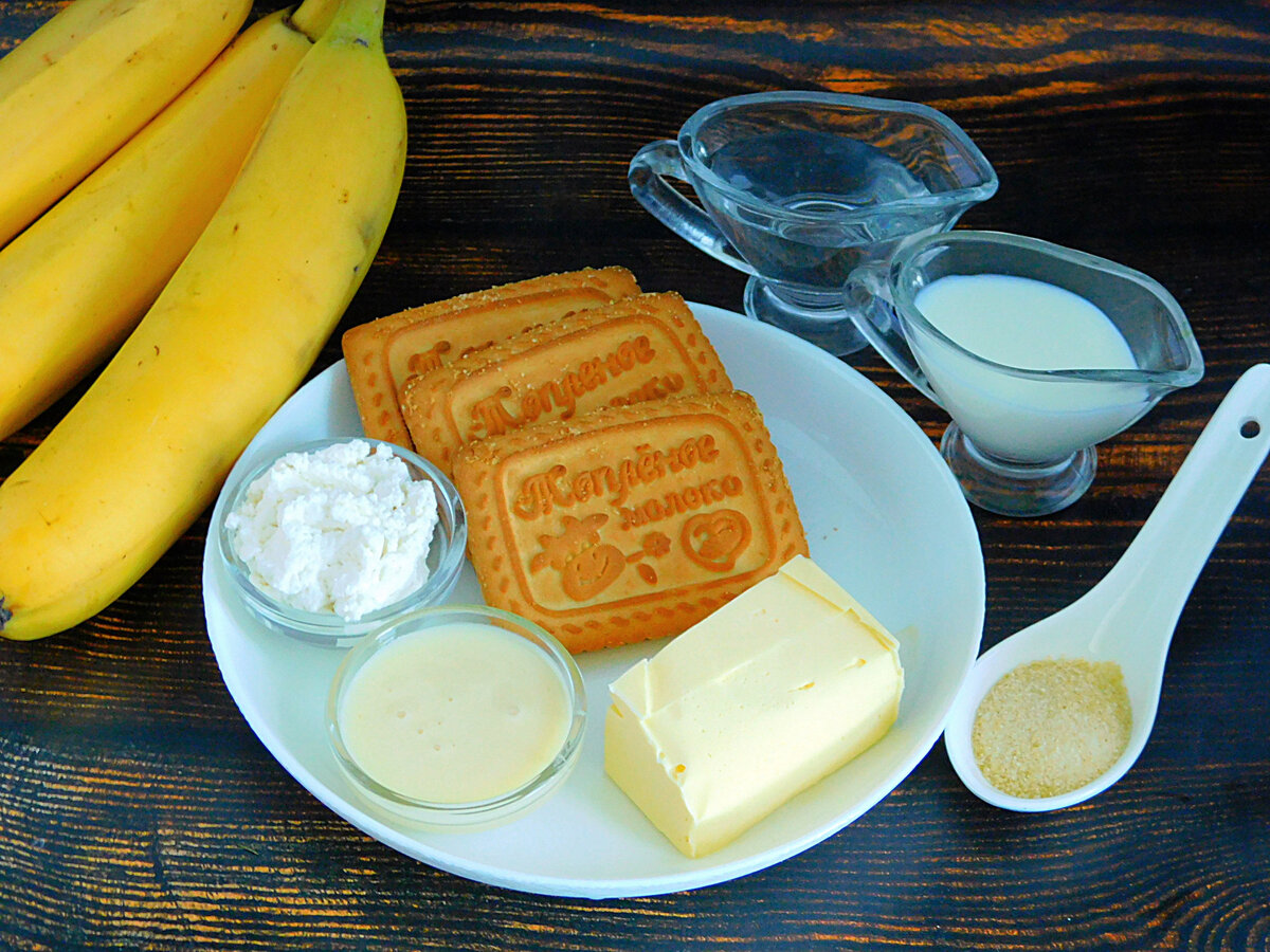Ингредиенты для приготовления бананового торта