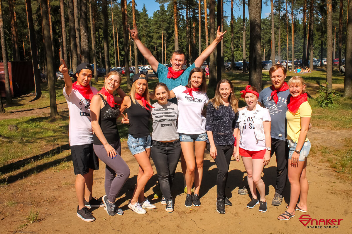 Участники корпоратива в формате Зарница в июле 2019 г.