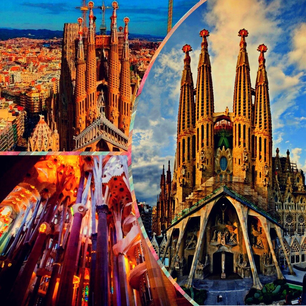 «Basilica de la Sagrada Familia» - шедевр архитектуры Испании.