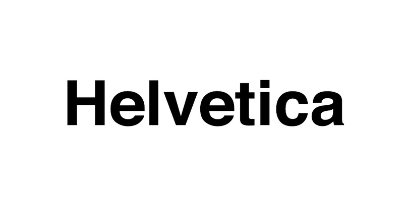 Helvetica. Шрифт без засечек