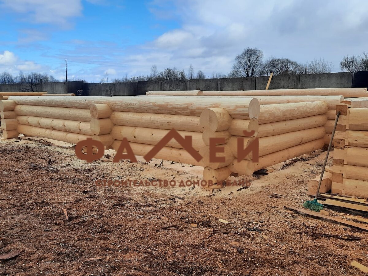 Сруб на нашей производственной площадке