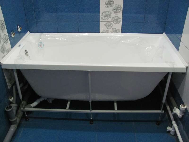 Как установить ванну на ножках: акриловую, чугунную и стальную, инструкция по установке