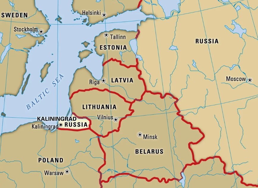 Калининградская область карта европы