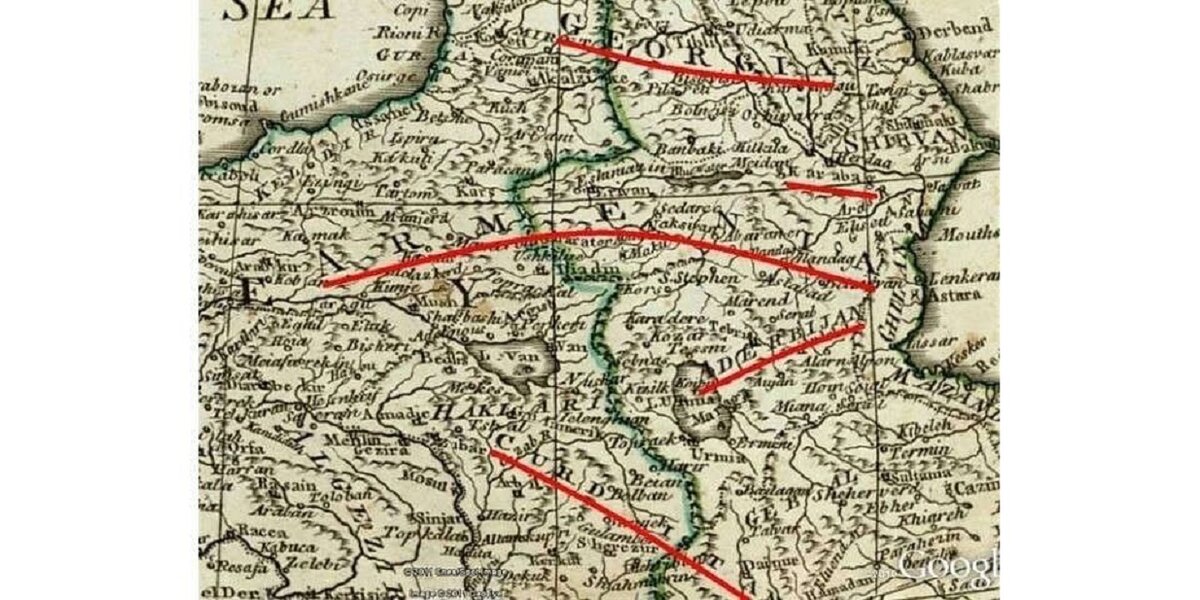 Архивная карта 1690 года издания. Карта доказывает, что никакого «Азербайджана» в пределах Закавказья в 1690 году нет и не было
