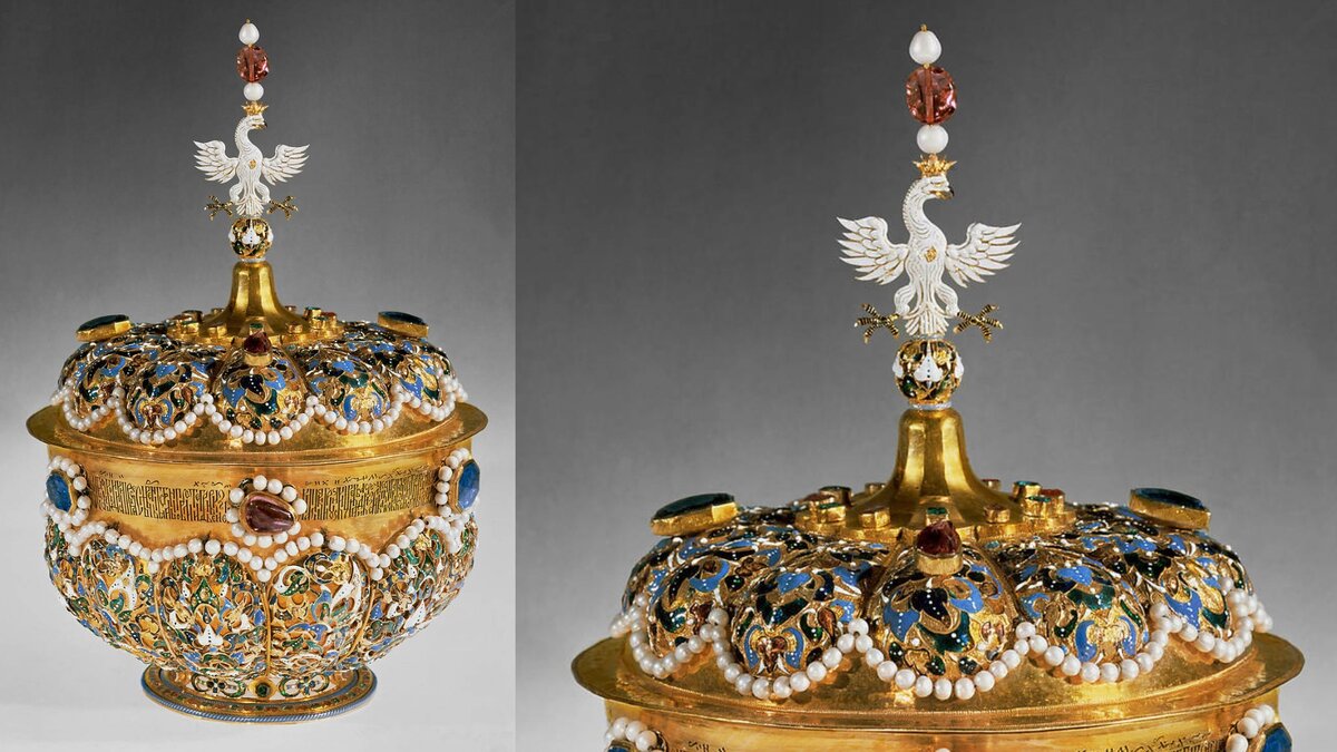 Братина, Москва, до 1637 г. Золото, эмаль, рубины, сапфиры, изумруды, жемчуг © Музей истории искусств, Вена