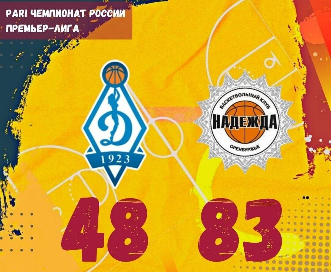    Оренбургская «Надежда» крупно обыграла московское «Динамо» Белов Михаил Александрович