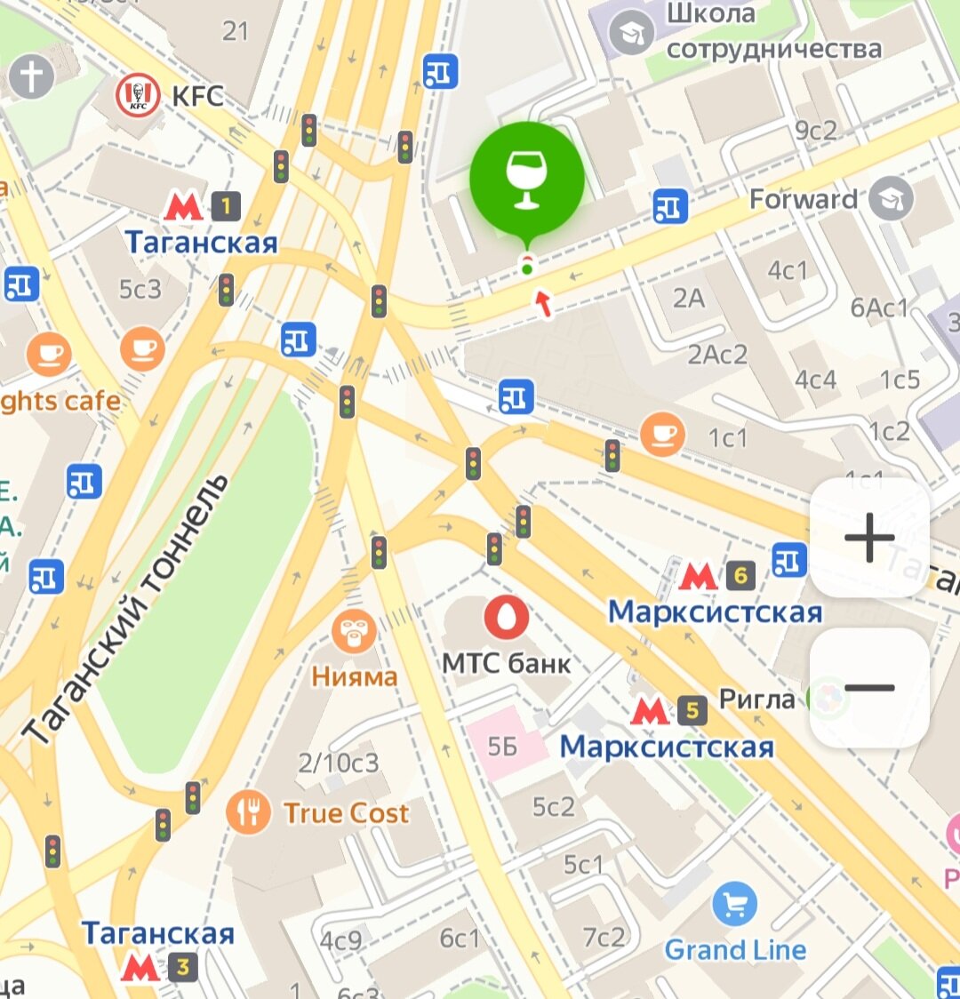 Адрес хоспер-бара "Brooms" на карте 