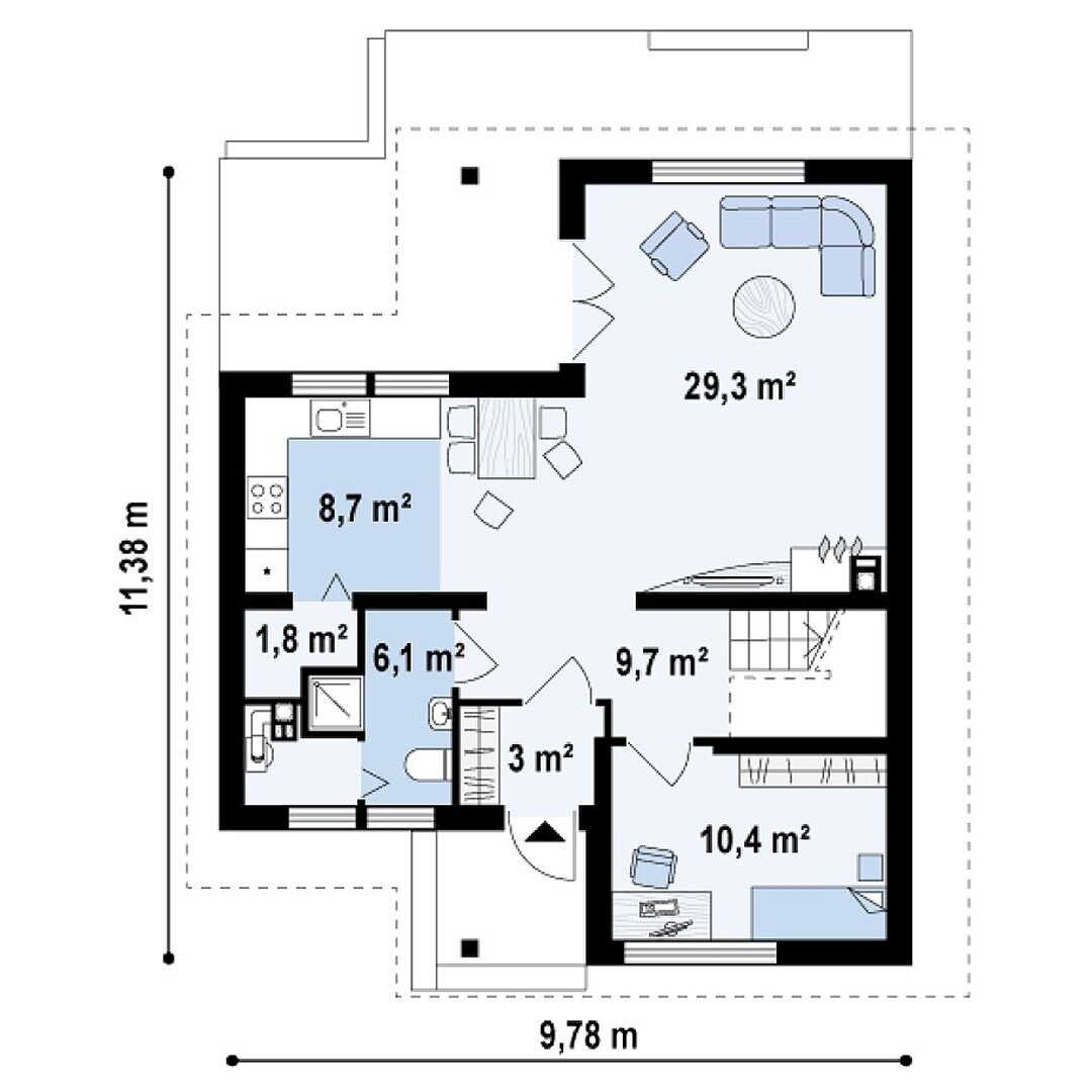 план 1-го этажа