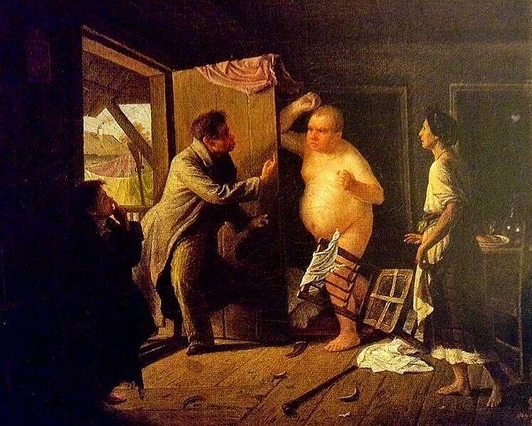 С. И. Грибков, «Ссора Ивана Ивановича с Иваном Никифоровичем», 1864 г. Фото: общественное достояние  📷
