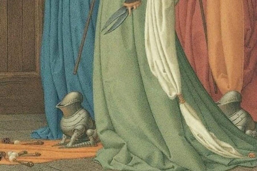 Фрагмент иллюстрации с котами в доспехах.