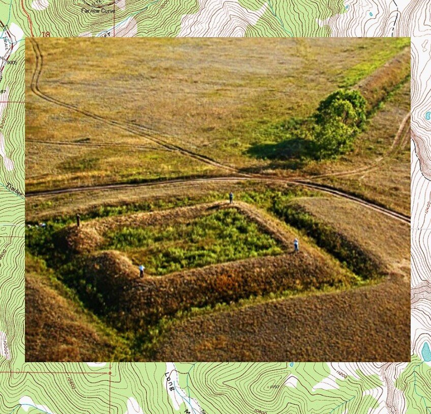 Современный вид редута, но это не Полтава, а в Сибири.