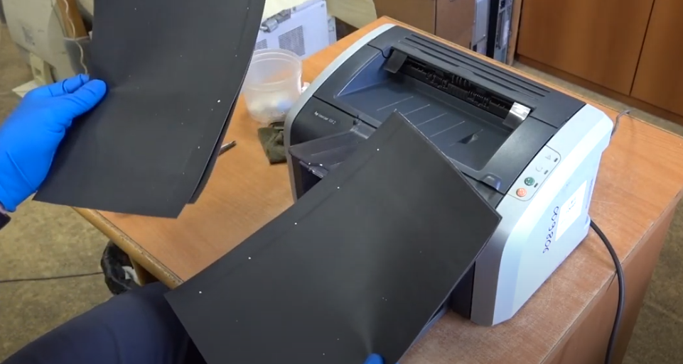 Результат печати принтера до ремонта