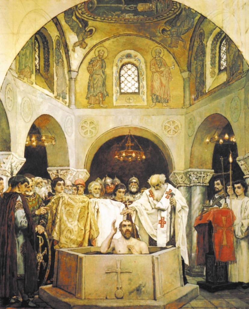 Крещение Владимира. Фреска В. М. Васнецова