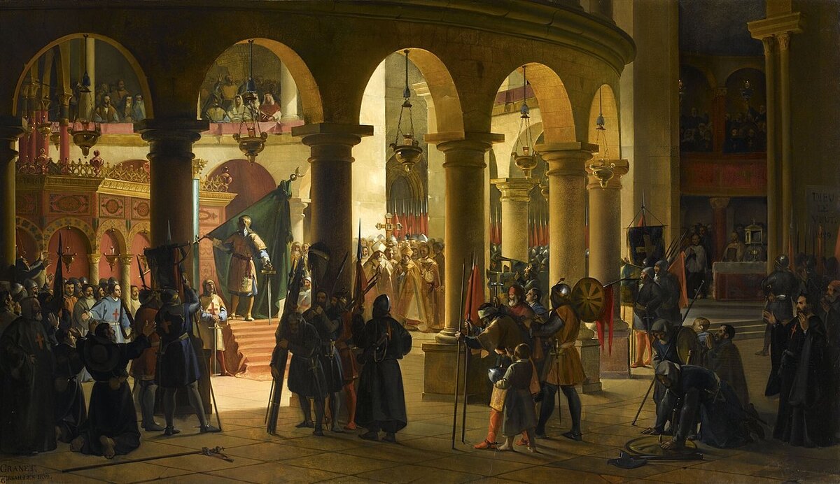 Готфрид Бульонский с трофеями, захваченными в битве при Аскалоне. Картина французского художника Франсуа-Мариуса Гране, написанная в 1839 году.