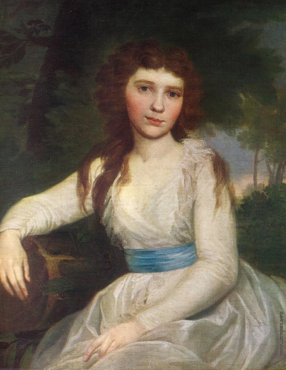 Княгиня Екатерина Алексеевна Волконская (Мельгунова) Портрет кисти художника В. Л. Боровиковского.