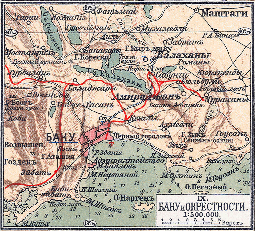 Карта подробная баку