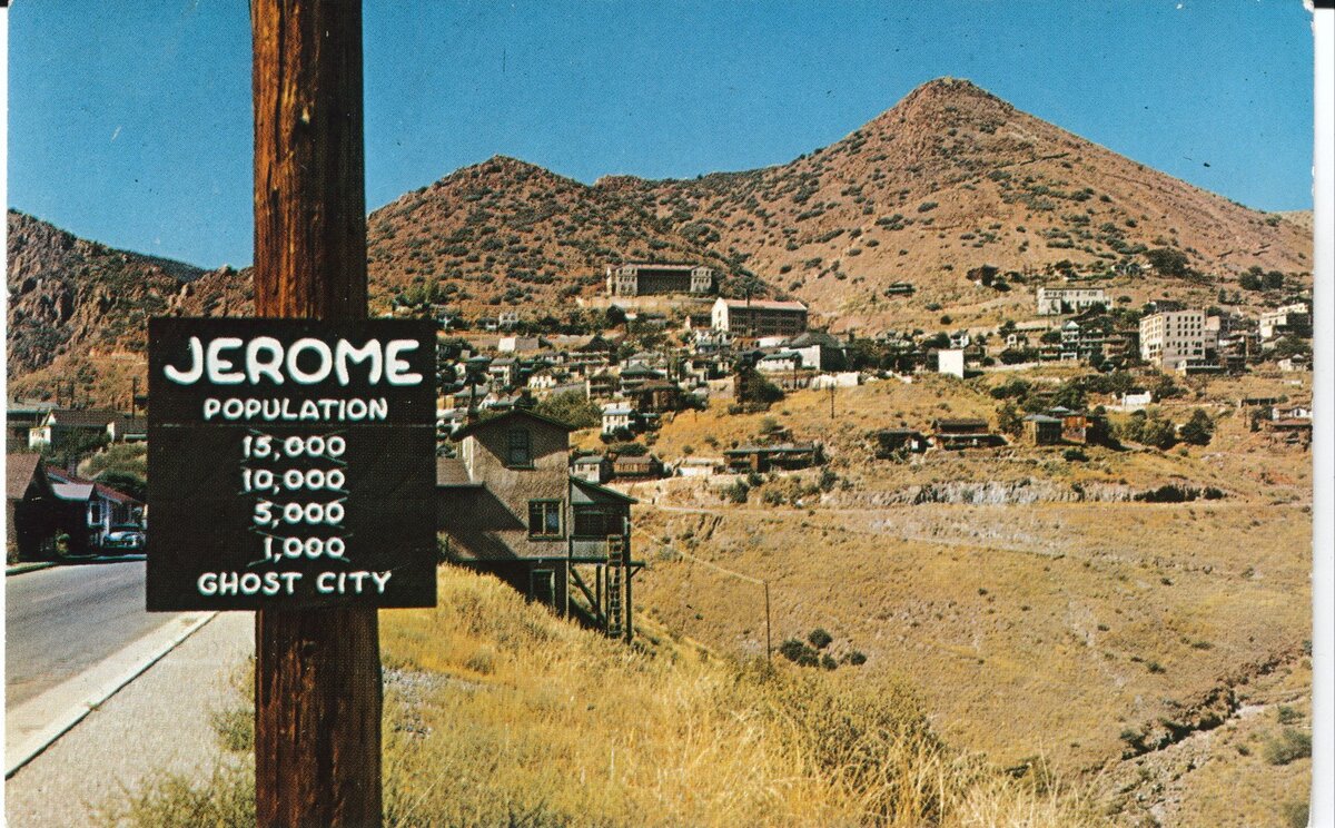 Табличка на въезде в Джером - "город призрак". Кстати, население Джерома никогда не было большее 4 000 человек. 