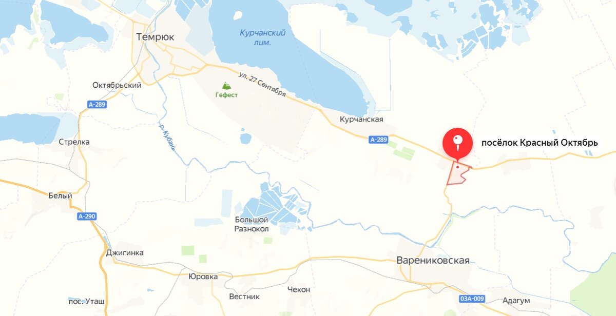 Местоположение поселка